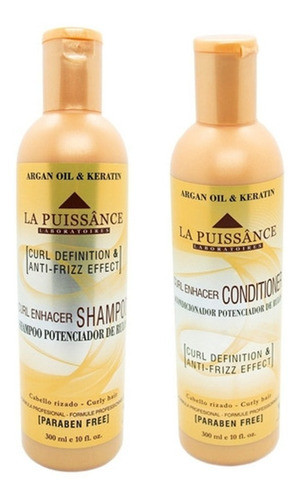 Kit Potenciador De Rulos Shampoo Y Enjuague La Puissance 0