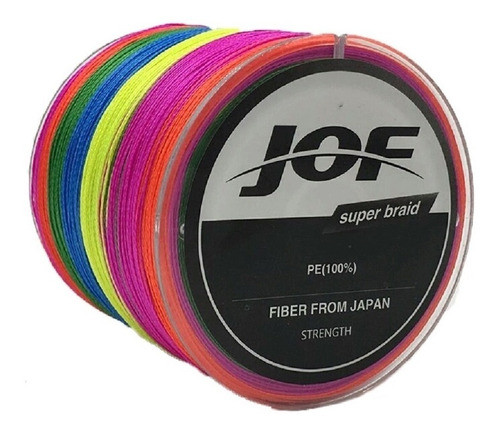 Linha Pesca Multifilamento Jof 1000 Metros 0.60mm 130l Color 0