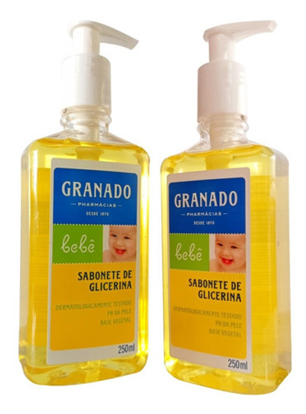 2 Sabonetes Líquidos Glicerina Bebê Granado De 250ml Cada 1 2 Sabonetes Líquidos Glicerina Bebê Granado De 250ml Cada 1