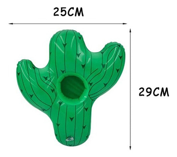 Posavasos Inflable Para Piscina Diseño Cactus 1