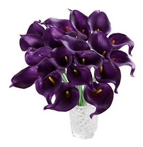 Calas Flores Artificiales Realistas X10u Purpura 0