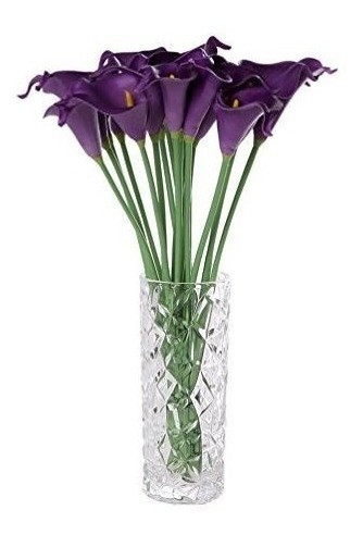 Calas Flores Artificiales Realistas X10u Purpura 1