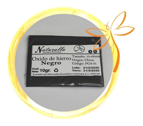 Oxido De Hierro Negro Grado Cosmético X 10 Gr X 3 Unidades 1