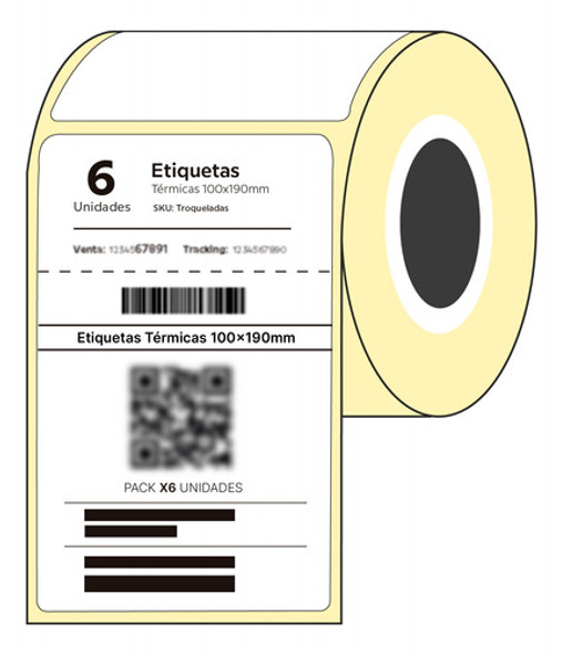 Etiquetas Mercado Libre 100 X 190mm Pc42 Honeywell -6 Rollos 0