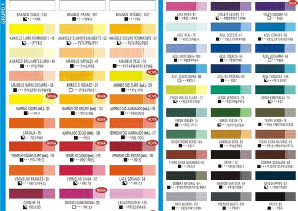 Kit 30 Cores Tinta Óleo Corfix Gr1 37ml - Pintura Tela Artes 1