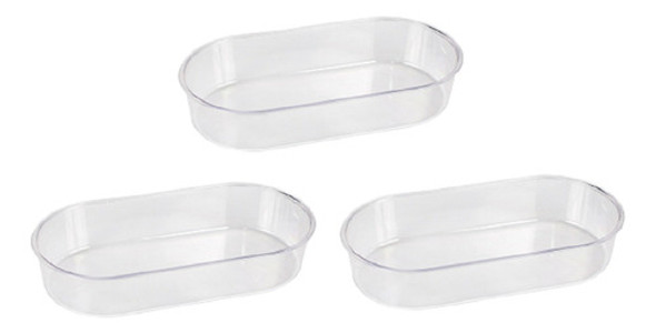 Kit 3 Banheiras P/ Pássaros Oval Cristal Média - 200 Ml 1 Kit 3 Banheiras P/ Pássaros Oval Cristal Média - 200 Ml 1