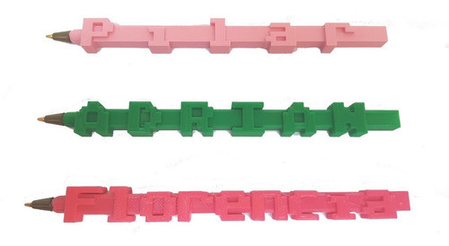 40 Biromes Personalizadas Souvenir Nombre Plastico Niños 3d 0