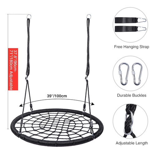~? Redswing 40  Spider Web Swing Para Niños Al Aire Libre, C 1