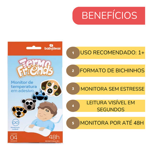 Kit Febre Termo Friends E Fever Friends Termometro Compressa 1