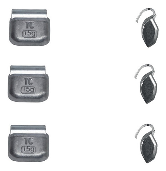 Contrapeso Plomo 20 Gramos Con Clip Universal - 50 Unidades 0