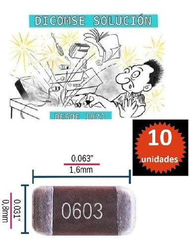 Capacitor Ceramico 0.1uf 0.1mf Smd 0603 X10unidades 0