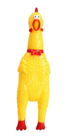 Modedor De Borracha Frango Pet Galinha Pequena Apito Grito 0
