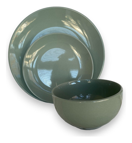 Juego De Vajilla 12 Piezas Verde - Vajilla Ceramica 1