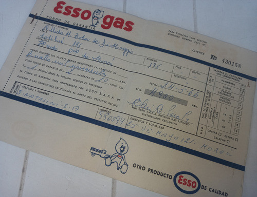 Antiguo Folleto Esso/gas Del Año 1966 0