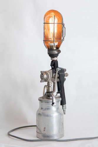 Lámpara Deco Vintage, Garage Style, Artística Con Lámpara 0