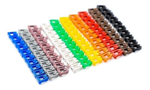 Anilha Numérica Para Cabo 4mm Colorida De 0 A 9 1