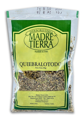 Quiebralotodo 30g Yuyos - Madre Tierra 0