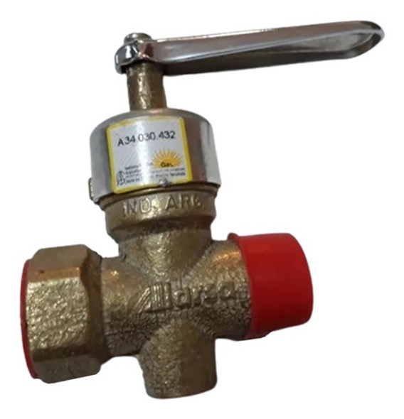Llave De Paso Gas Con Cromo De 3/4 Pulgada Alarsa 1