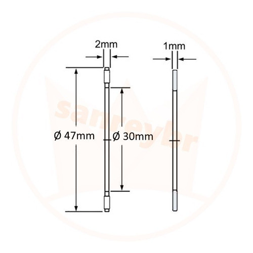Rolamento Axk3047+ 2as3047 Ø30xø47x4 Axial De Agulhas 1