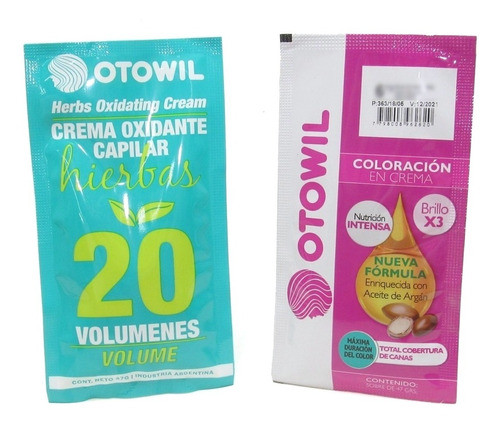Tintura Otowil Argan+ Oxidante Borravino Uva 5.20 Lefemme 1