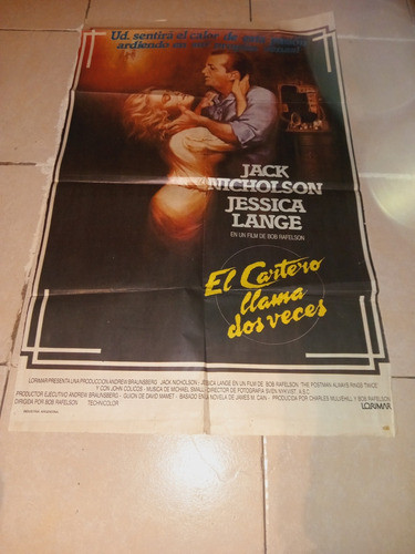 El Cartero Llama Dos Veces!! Afiche Gigante De Cine!! 1