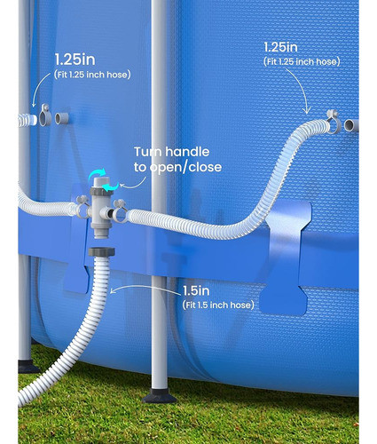 Poolhacker Válvula De Émbolo De Manguera Dividida Dual, Sobr 1