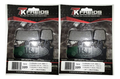 Pastilha De Freio Dianteira Yamaha Yzf 1000 R1 Ano 2009 2010 0