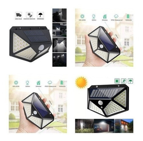 2 Faroles Led Panel Solar Vintage  3 Modos Uso Sensor 0