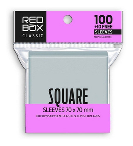 Funda Protectora Cartas Sleeves Classic Square 70x70 110 U 0
