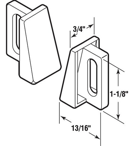 Prime-line Products N 6950 Bolsillo Inferior Guía Nylon De L 1
