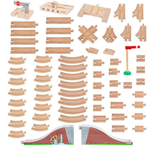 Orbrium Toys 68 Piezas Paquete De Expansión De Vía De Tren D 0