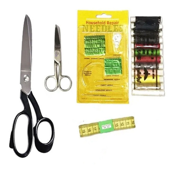 Kit Costura 2 Tijeras Sastre Y Modista Agujas Hilos   Kaos 0 Kit Costura 2 Tijeras Sastre Y Modista Agujas Hilos   Kaos 0
