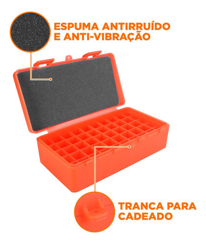 Caixa Porta Munição Stg 12ga E 12mag Cap.50 - Vermelha Nf 1