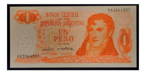 Argentina Billete 1 Peso Ley 1971 Serie C Sc Bot 2306 1
