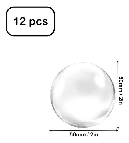 Gemas De Vidrio Transprentes Cabochon 5cm 12u 1