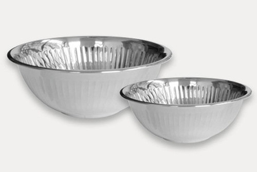 Ensaladera Panera Frutera Profunda Facetada Acero Carol 20cm 0