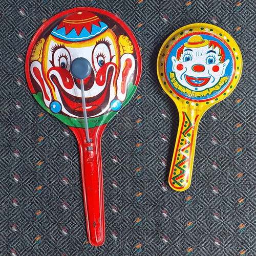 Antiguo Sonajero De Juguete Lata Litografiada - Taiwan - 784 0