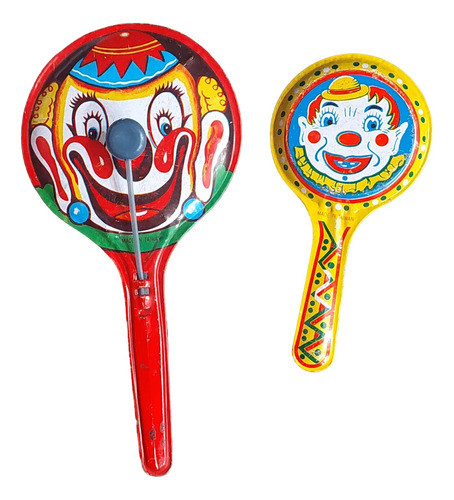 Antiguo Sonajero De Juguete Lata Litografiada - Taiwan - 784 0