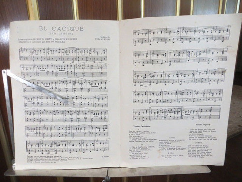 Partitura El Cacique (the Sheik) Smith, Wheeler, Vidalta Y S 1