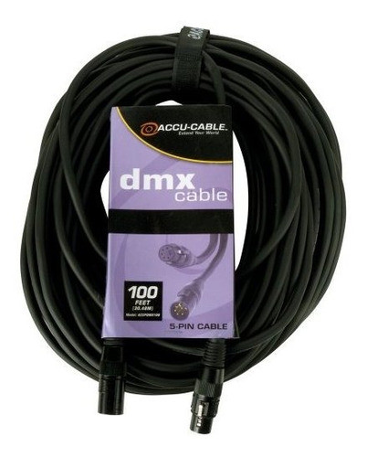 Adj Productos Ac5pdmx100 Cable Dmx De 100 Pies 5 Pines 0