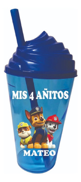 Vasos Acrílico Personalizados Con Tapa Y Sorbito-500 Ml 0