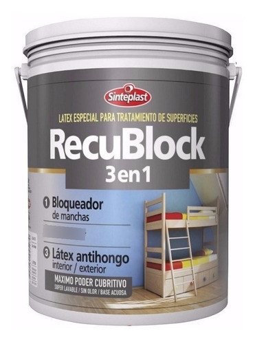 Recublock Latex  Superficies Dificiles X 10lts Black Friday 1