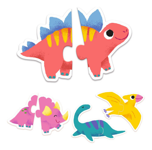 Puzzle Duo Infantil 10 Dinosaurios Djeco +2 Años 1