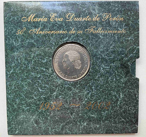 Blister Moneda Eva Perón 50 Aniv Del Fallecimiento Año 2002 0
