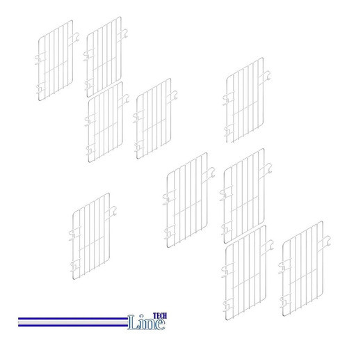Kit 10 Separador Para Cesto De Freezer Horizontal Metalfrio 1