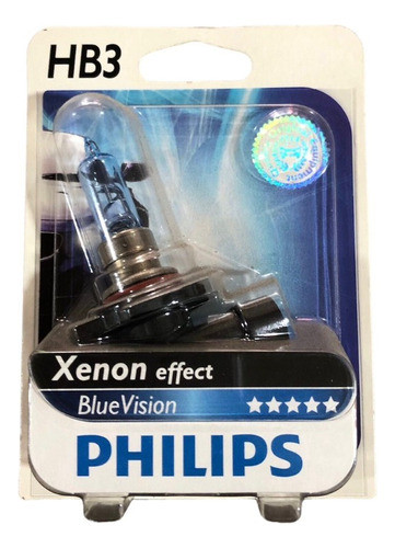 Lampara Hb3 Xenon Effect Bluevision Philips 9005bv 65w 12v 0