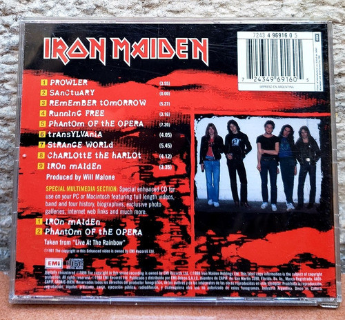 Iron Maiden (cd Debut, Remaster Edicion) 1
