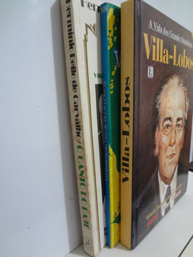 3 Livros De Villa Lobos + Canto Do Pajé + Pensamento Vivo 1