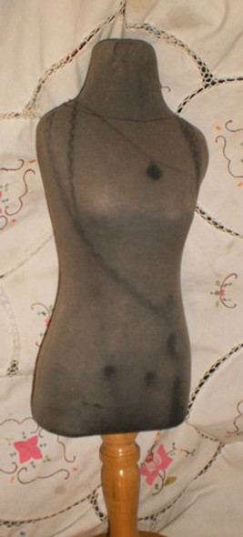 Antiguo Manequi Madera Forrado C/pie Infantil.modista-sastre 1