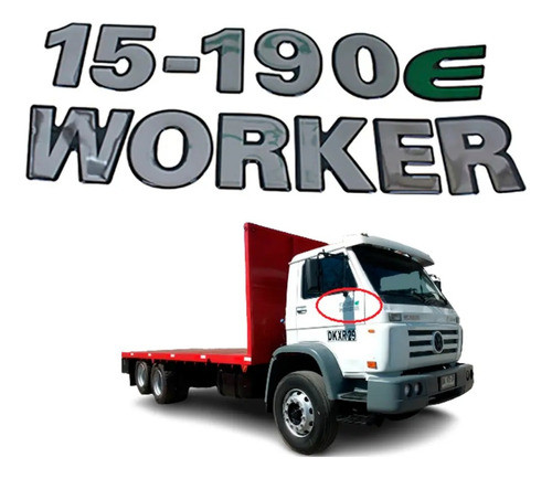 Emblema Lateral Cristal 15190e Worker Vw Worker 15190e 1